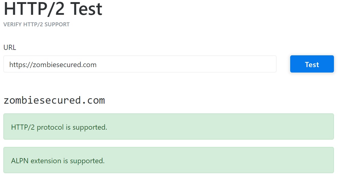Zombie H2 Test Results